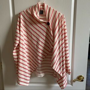 Nordstrom Bobeau Asymmetrical Striped Cardigan